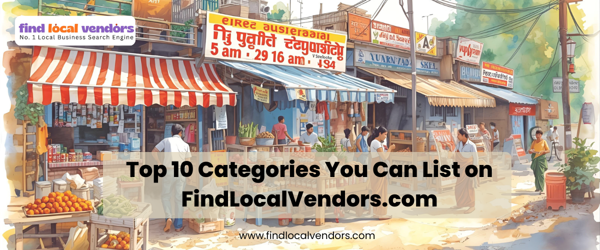 Top 10 Categories You Can List on FindLocalVendors.com